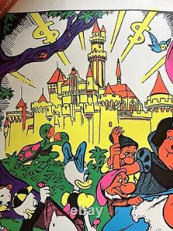 Vintage Wally Wood Disney Orgy Blacklight Neon Poster 1967
