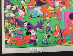Vintage Wally Wood Disney Orgy Parody Blacklight Neon Poster 1967 23x35 (8)
