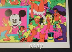 Vintage Wally Wood Disney Orgy Parody Blacklight Neon Poster 1967 23x35 (8)