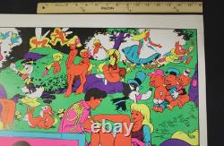 Vintage Wally Wood Disney Orgy Parody Blacklight Neon Poster 1967 23x35 (8)