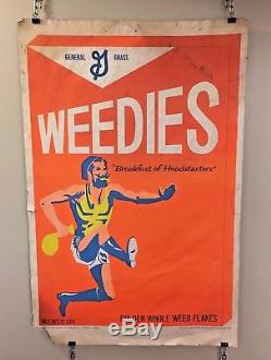 Vintage Weedies Blacklight Poster Cereal Spoof Satire Dennis Dent Wespac 1960s