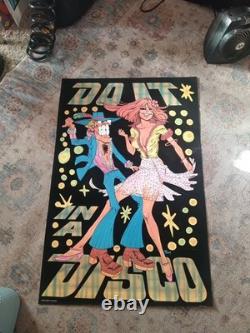 Vintage Western Graphics Black Light Poster Nate Owens Do It In A Disco Rare Htf