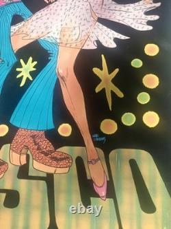 Vintage Western Graphics Black Light Poster Nate Owens Do It In A Disco Rare Htf