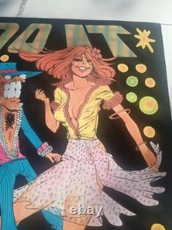 Vintage Western Graphics Black Light Poster Nate Owens Do It In A Disco Rare Htf