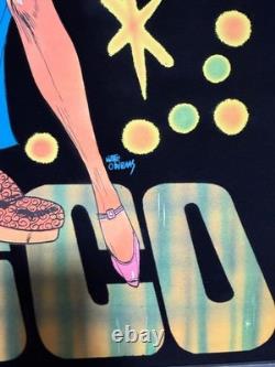 Vintage Western Graphics Black Light Velvet Poster Nate Owens Do It In A Disco