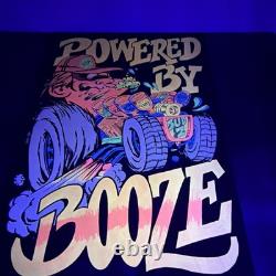 Vintage Western Graphics Black Light Velvet Poster Nate Owens Powered By Booze