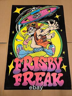 Vintage Western Graphics Blacklight Poster Frisby Freak 32 x 21 Rolled
