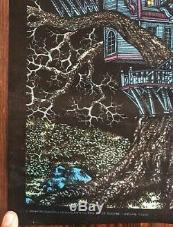 Vintage Western Graphics Treehouse Poster Black Light Original NOS Unhung