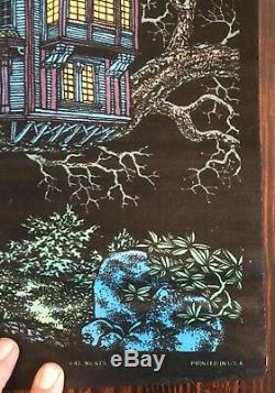 Vintage Western Graphics Treehouse Poster Black Light Original NOS Unhung