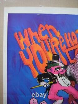 Vintage When you're Hot You're Hot Poster 1972 black light In#G7095