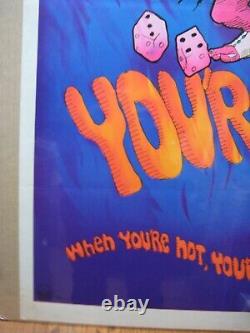 Vintage When you're Hot You're Hot Poster 1972 black light In#G7095
