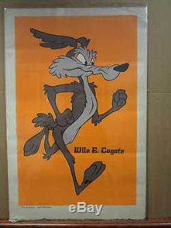 Vintage Wile E. Coyote black light Poster 1970's 3272