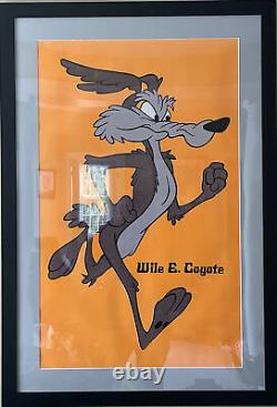 Vintage Wile E Coyote original blacklight Looney Tunes poster Framed 24x36