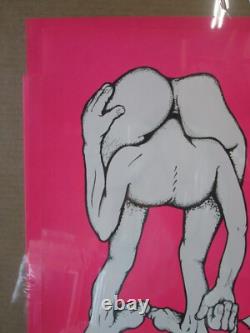 Vintage Your problem is obvious 1970's blacklight poster get up your @ss 20843