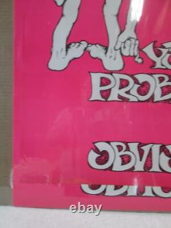 Vintage Your problem is obvious 1970's blacklight poster get up your @ss 20843