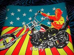 Vintage large Black Light poster SUPER CYCLE with Peter Fonda in Easy Rider