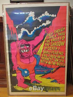 Vintage meanest son of a b in the valley troll blacklight 1971 poster 7733