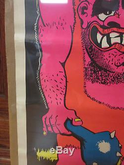 Vintage meanest son of a b in the valley troll blacklight 1971 poster 7733