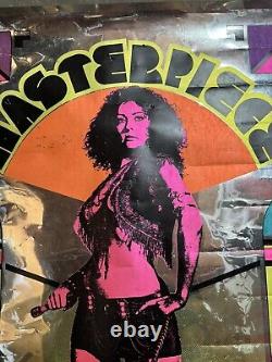 Vintage mylar MASTERPIECE blacklight poster Miss Ultra Violet Warhol Factory