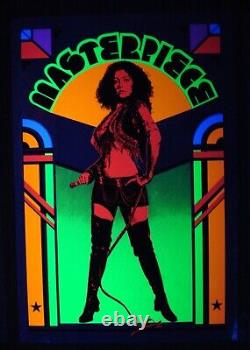 Vintage mylar MASTERPIECE blacklight poster Miss Ultra Violet Warhol Factory NOS