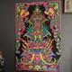 Vintage Psychedelic Art Blacklight Poster Krishna Orlando Macbeth 1969 Third Eye