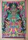 Vintage Psychedelic Art Blacklight Poster Krishna Orlando Macbeth 1969 Third Eye