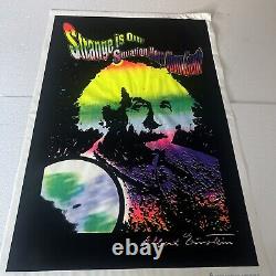 Vintage velvet ALBERT EINSTEIN blacklight poster STRANGE Situation Scorpio