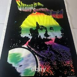 Vintage velvet ALBERT EINSTEIN blacklight poster STRANGE Situation Scorpio