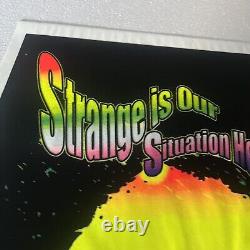 Vintage velvet ALBERT EINSTEIN blacklight poster STRANGE Situation Scorpio