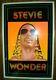 Vintage Velvet Flocked Stevie Wonder Blacklight Poster July Soul Funky 1981 Nos
