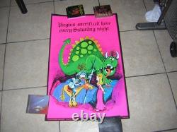 Virgins Sacrificed Blacklight Poster 1970's Western Graphics Mancave Vintage