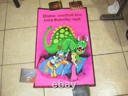 Virgins Sacrificed Blacklight Poster 1970's Western Graphics Mancave Vintage