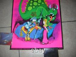 Virgins Sacrificed Blacklight Poster 1970's Western Graphics Mancave Vintage