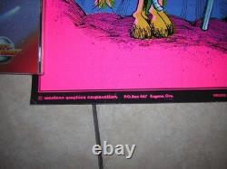 Virgins Sacrificed Blacklight Poster 1970's Western Graphics Mancave Vintage