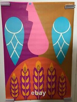 Virgo Vintage Zodiac Poster 24 1/2 x 35 Astrology 1969 Gerry & Joe Simboli NOS