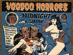 Voodoo Horrors Bettie Page Midnight Show BlackLight Art Print Poster Mondo Movie