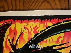 VtG Fire Dragon Blacklight Velvet Poster Posters Originals Inc 1974 Hollywood CA