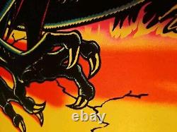 VtG Fire Dragon Blacklight Velvet Poster Posters Originals Inc 1974 Hollywood CA