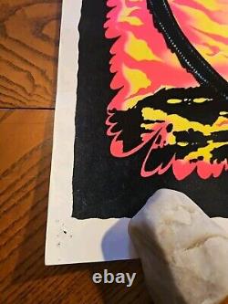 VtG Fire Dragon Blacklight Velvet Poster Posters Originals Inc 1974 Hollywood CA