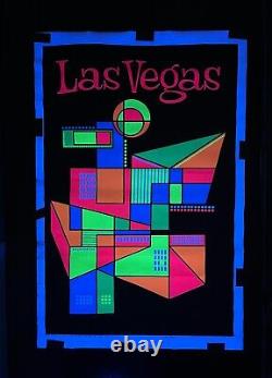 Vtg 1967 Artko Studios #108 Las Vegas Lights LeRoy Olson Black Light Poster