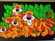 Vtg 1967 Black Light Tiger Poster #107 By Artist Dan Shupe Bright Colorful