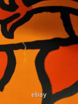 Vtg 1967 Black Light TIGER Poster #107 By Artist Dan Shupe Bright Colorful