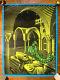Vtg 1968 Blacklight Poster Mc Escher Bad Trip Psychedelic Silkscreen Mantis
