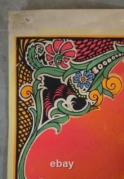 Vtg 1969 Hip Products Black Light Poster Garden of Eden Psychedelic Nude Couple