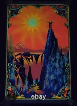 Vtg 1969 Hip Products Black Light Poster Garden of Eden Psychedelic Nude Couple