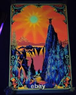 Vtg 1969 Hip Products Black Light Poster Garden of Eden Psychedelic Nude Couple