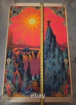 Vtg 1969 Hip Products Black Light Poster Garden of Eden Psychedelic Nude Couple