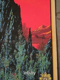 Vtg 1969 Hip Products Black Light Poster Garden of Eden Psychedelic Nude Couple
