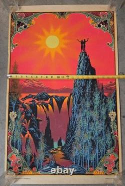 Vtg 1969 Hip Products Black Light Poster Garden of Eden Psychedelic Nude Couple