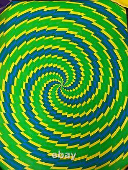 Vtg 1970 Rare Black Light Poster Robert Waldmire Psychedelic Pinwheel 40 x 30